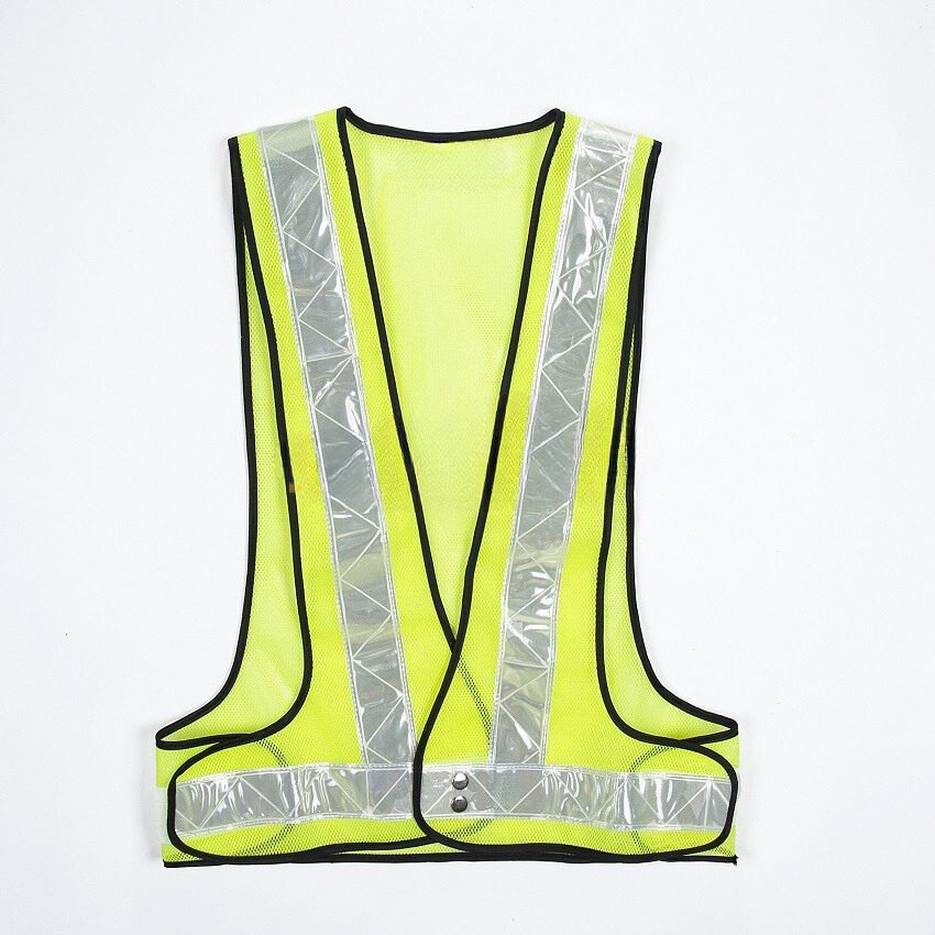Safety Vest V-netting Lime Green C/w White Reflector