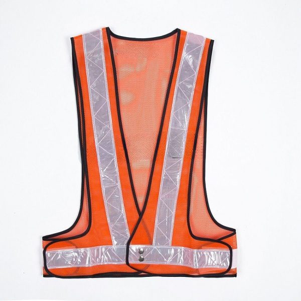 Safety Vest V-netting Orange C/w White Reflector