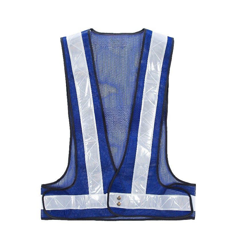Safety Vest V-netting Royal Blue C/w White Reflector