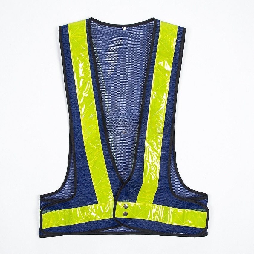 Safety Vest V-netting Royal Blue C/w Yellow Reflector